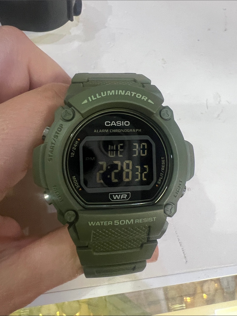 Casio Olive Green Digital Illuminator Sport Watch
